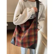 Estudante universitário moda mensageiro saco feminino preguiçoso grande capacidade Commuter pano saco Retro Casual bolsa