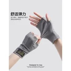 Original outono inverno quente alemão veludo correndo ciclismo luvas táticas meio dedo luvas de algodão masculino luvas