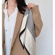 {High-End} estilo primavera verão com terno simples elegante lenço de seda ins pequeno lenço quadrado feminino All-Match