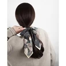 {Zhiwu X Designer} Fantasia Flores ~ High-End Sense Lenço de Seda Tiara Pequena Longa Estreita Streamer Feminino Fita Am