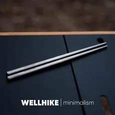 WELLHIKE pauzinhos dobráveis de titânio ao ar livre bc acampamento leve armazenamento portátil solo deserto sobrevivênci
