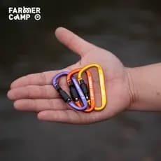 Acampamento de agricultor com bloqueio tipo D fivela pesca Anti-perdido poderosa fivela decorativa isca pesca ferramenta