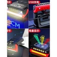 Sensor recarregável chapéu clipe luz farol pesca noite pesca Ultra-leve cabeça-desgaste à prova dwaterproof água Super b