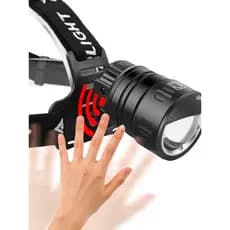 Novo farol de indução XHP160 XHP99USB recarregável farol de indução de luz forte 3 seções 18650-1126