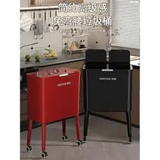 Lixeira de cozinha doméstica 2025, novo estilo, resíduos de cozinha, separação seca e úmida, grande capacidade, móvel, s