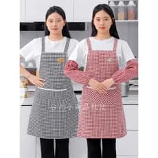 Avental doméstico de algodão puro feminino pequeno fresco cozinha cozinhar respirável alça de verão moda avental de algo