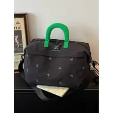Bolsa de viagem simples de grande capacidade feminina leve bolsa de bagagem de mão bordada placa de viagem de negócios d