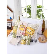Renda puro algodão gaze travesseiro toalha par pacote cordão elástico estilo Puff High-End dos desenhos animados bonito