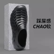 Marca buraco sapatos masculinos estilo 2025 novo estilo verão exterior usar sandálias Baotou chinelos moda jardim sapato