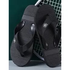 Chinelos masculinos verão antiderrapante na moda sandálias planas chinelos de borracha ao ar livre Wear Casual único fli