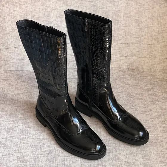 Martin botas masculinas acima do joelho botas de cano alto botas de Cowboy botas de couro masculinas Brogue botas mascul