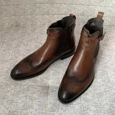 Botas Martin estilo britânico masculinas de cano alto na moda botas de couro genuíno botas curtas feitas à mão botas mas