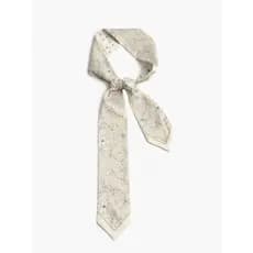 Longo estreito pequeno lenço de seda Floral bandana feminino outono inverno gravata saco Streamer lenço decorativo cinto