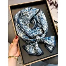Intelectual Retro Hangzhou seda amoreira lenço de seda feminino primavera outono verão longo dupla camada dupla face sed