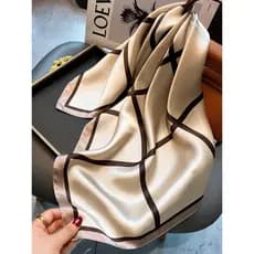 Lenço de seda simples xadrez 100% lenço de seda amoreira feminino primavera outono inverno Hangzhou seda 70 lenço quadra