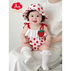 Bebê bebê macacão verão puro algodão bebê camisola macacão Super bonito bonito bebê criança triângulo macacão