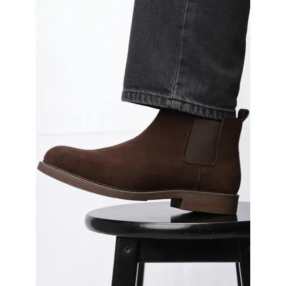 2025 novo estilo Martin botas masculinas estilo britânico Retro Chelsea botas casuais botas gerais de couro genuíno bota