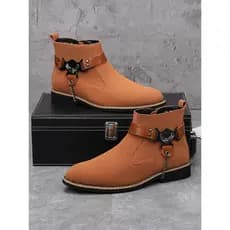 2024 novo estilo Nubuck couro apontou Toe Martin botas masculinas estilo britânico Chelsea botas masculinas All-Match Ca