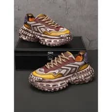 UCoc2025 novo estilo estação europeia sapatos masculinos Retro sujo papai sapatos de sola grossa sapatos esportivos casu