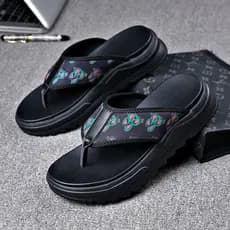 Chinelos masculinos de sola grossa de sola macia antiderrapante exterior usar chinelos de verão masculino ele