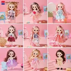 ML 17cm Princesa BJD Boneca Com Roupas E Sapatos Móveis 13 Juntas Mudança De Rosto Doce Fofinha Brinquedos Infantis H5L6