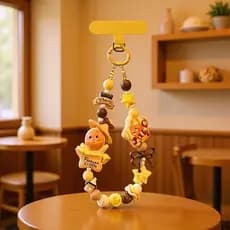Pingente fofo para celular, chaveiro, acessório para bolsa, presente criativo para melhores amigos, design personalizado