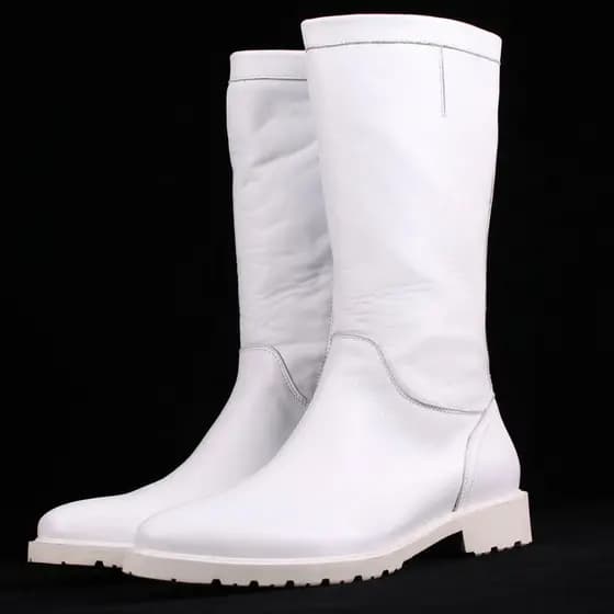 Sapatos masculinos de alta qualidade botas altas de couro genuíno botas jeans tendência da moda botas masculinas britâni