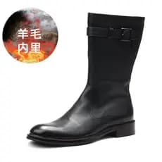 2022 outono inverno botas de couro masculino de alta qualidade botas de couro genuíno botas de equitação tibetana botas