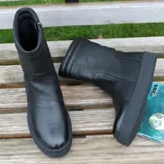 Inverno genuíno quente botas masculinas de couro completo botas altas zíper interno botas de couro preto botas de alta q
