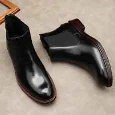 Couro genuíno Casual sapatos de couro masculino britânico Retro botas de couro de alta qualidade botas Martin manga médi