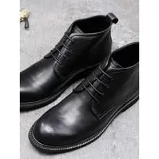 Botas Martin com cadarço, botas de couro de cano alto, elegantes, leves, de couro genuíno, botas masculinas britânicas c