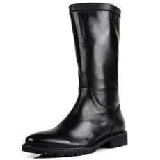 Botas masculinas de couro de vaca casuais de alta qualidade de inverno genuíno versão coreana botas masculinas de couro