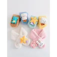Lenço de bebê outono inverno infantil pelúcia quente cachecol meninos meninas crianças gola de pelúcia inverno