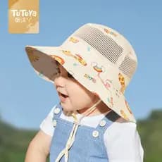 Crianças chapéu de sol chapéu do bebê bebê menino verão balde chapéu meninos meninas chapéu de sol do bebê um ano de ida