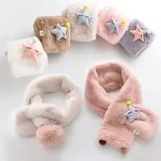 Lenço de bebê outono inverno infantil versão coreana meninas meninos meninas princesa crianças quentes cachecol de pelúc