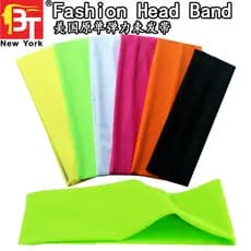 Cor fluorescente larga bandana moda cabeça banda elástica Ultra larga bandana bandana