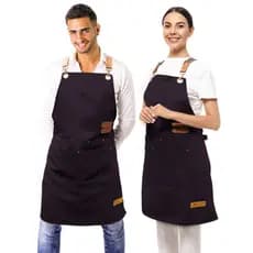 Avental de algodão de lona única, exportação, cozinha, resistente à sujeira, à prova d'água, resistente a óleo, suco pre