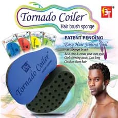 Esponja Mágica De Torção De Cabelo De 10 Mm Tornado Coiler Preta