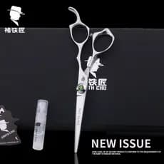 Chu ferreiro/SmithChu Corte de cabelo Cabeleireiro Diamante Verde Alça de Orelha Grande 6 Polegada Corte Plano Corte Ret