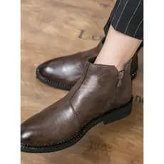 Outono inverno botas Martin masculinas estilo britânico Chelsea botas de alta qualidade apontou botas masculinas juventu