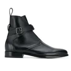 Chelsea botas curtas masculinas dedo do pé apontado chelssea bota fivela britânica couro genuíno único Martin botas na m