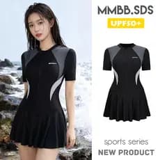 Maiô feminino 2025 novo estilo maiô gordura mm tamanho grande feminino fino-ajuste terno de mergulho de uma peça primave