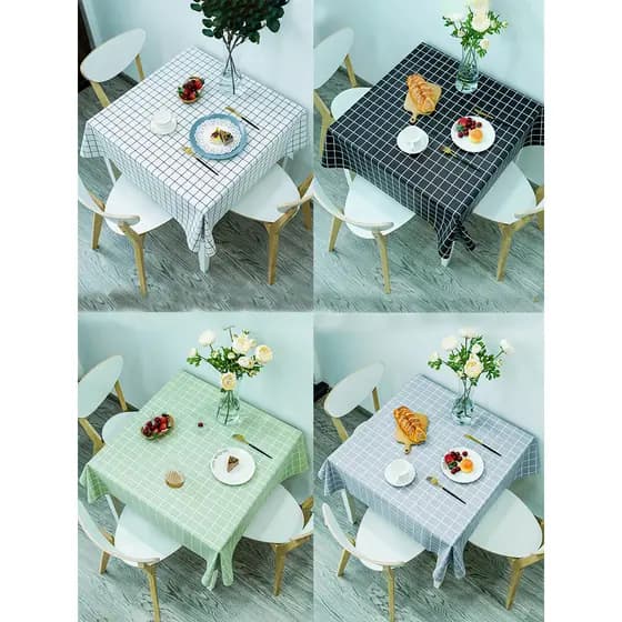 Toalha de mesa impermeável Anti-escaldante à prova de óleo descartável quadrado nórdico pvc mesa de jantar pano ins estu