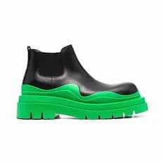 BVLTECAN BTVENATBV Chelsea Botas masculinas de couro Botas curtas britânicas Martin Botas masculinas de sola grossa com