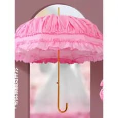 Guarda-chuva duplo reto saia guarda-chuva automático guarda-sol Lolita renda princesa guarda-chuva feminino protetor sol