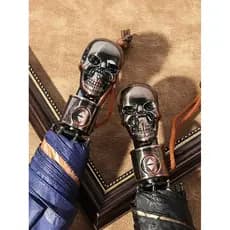 Skull McQueen Guarda-chuva automático de três dobras, protetor solar, Anti-ultravioleta, dobrável, guarda-sol Str