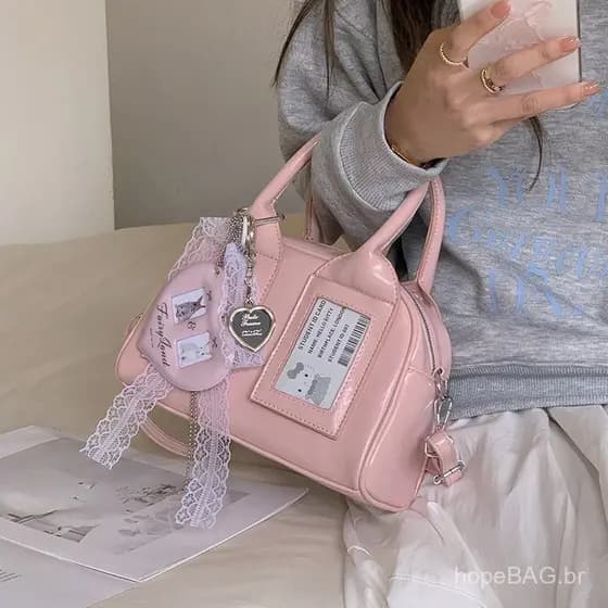 Bolsa Ita Bag, bolsa de mão, bolsa de ombro, bolsa transversal, bolsa estilo coreano versátil, bolsa pequena e elegante.