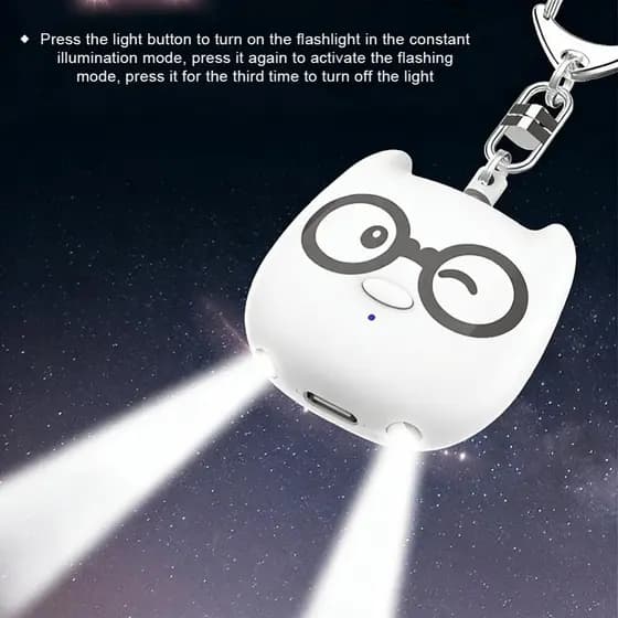 Alarme De Alto Decibel Ao Ar Livre TIMEKEY Com Lanterna LED Dispositivo De Segurança Inteligente De Modo Duplo Chaveiro