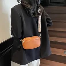 Bolsa Feminina Transversal Alca Larga 3 Divisorias Estética Minimalista 2026