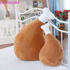 KENTONSD Brinquedos De Pelúcia Decoração Para Casa Simulação Frito Baqueta Namorada Esposa Frango Perna Brinquedo